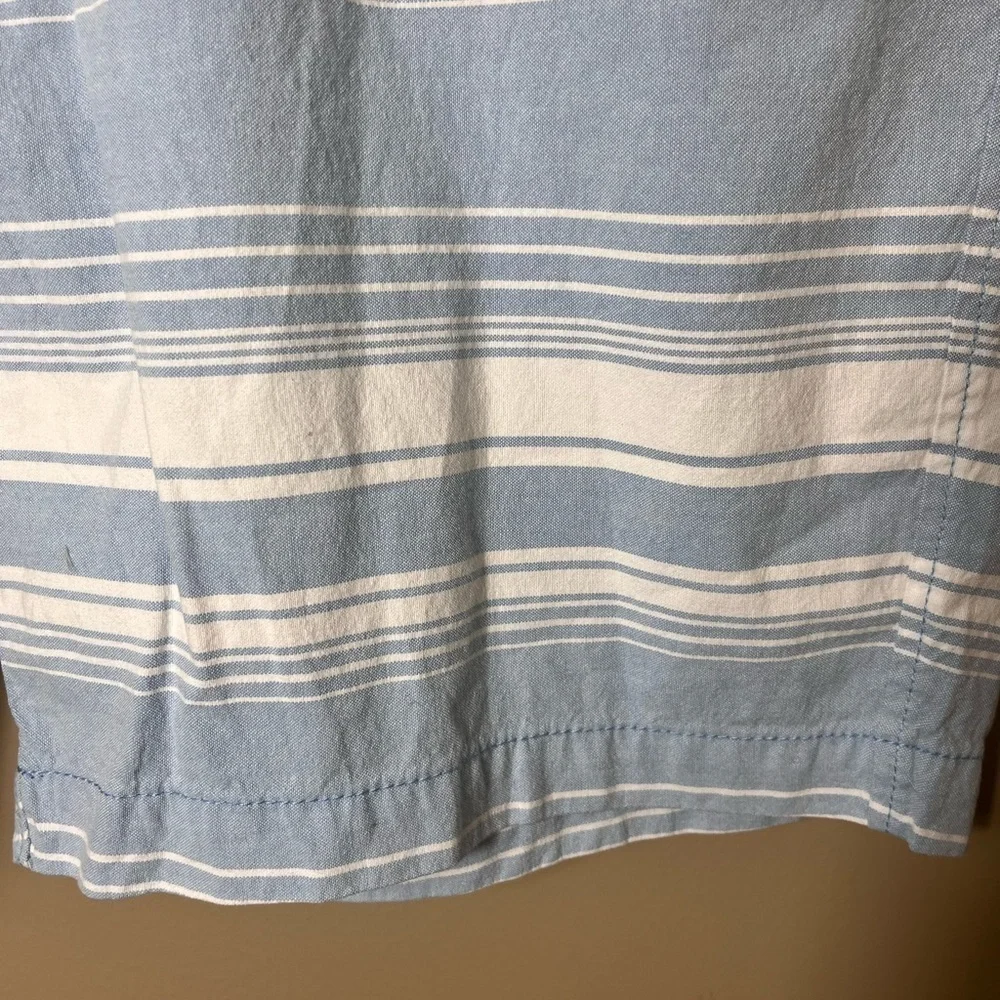 AEROPOSTALE Blue Striped‎ Woven Cotton Shorts Size 38 Waist Casual Y2K Style